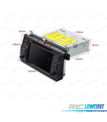 RADIO GPS DVD 2 DIN TACTIL 7 ANDROID ESPECIFICO BMW E46