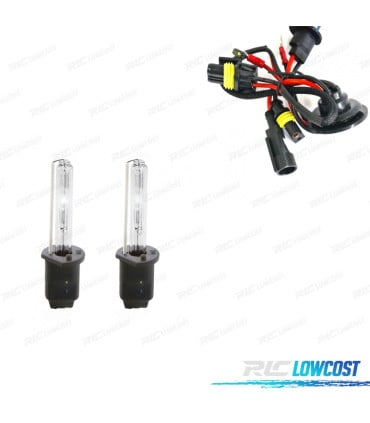 Pack de 2 lámparas H1 - 4300K - 55W de recambio para Kit Xenón HID  automóvil y moto.