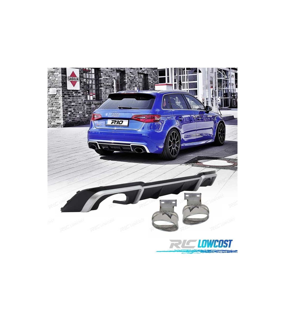 Kit Colas de Escape Circular (Iz + Der) OO90 AUDI A3 S3 8V Sedan QUATTRO 2.0