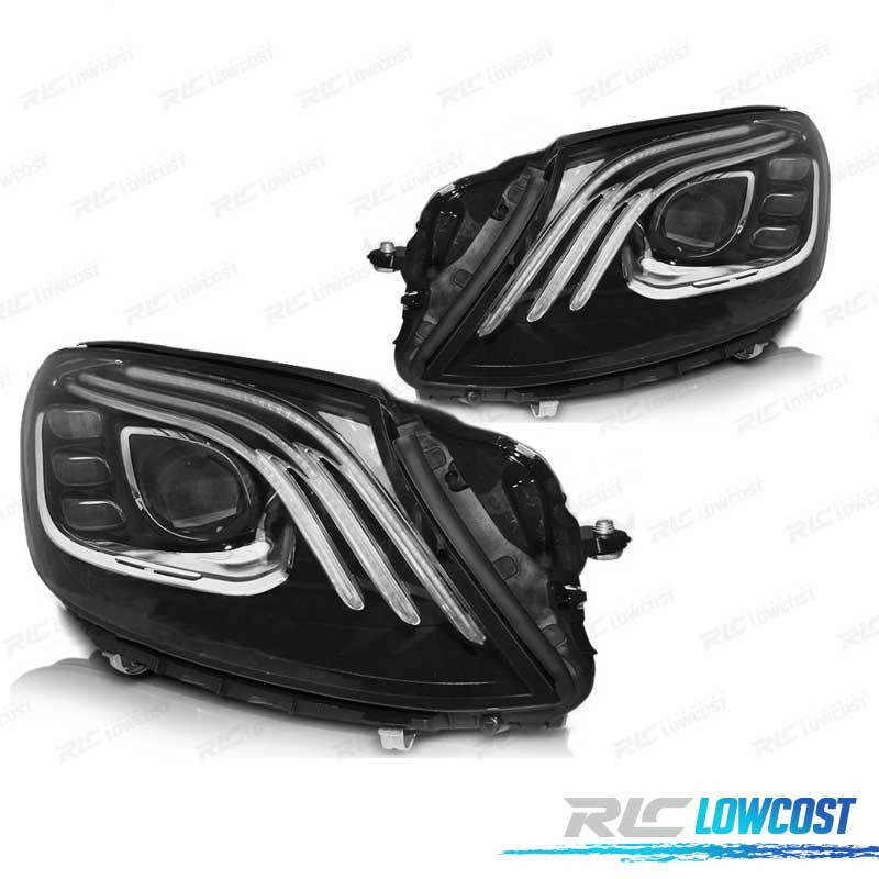 FAROS PARA MERCEDES CLASE C W203 00-04 FONDO NEGRO